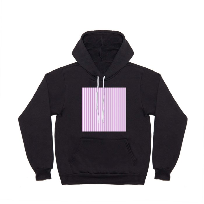 Magenta Pink and White Narrow Vintage Provincial French Chateau Ticking Stripe Hoody