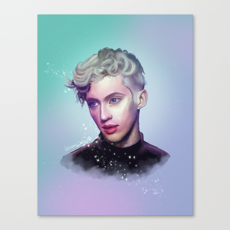 Troye Sivan Digital Painting Canvas Print By Yelhsaart Society6