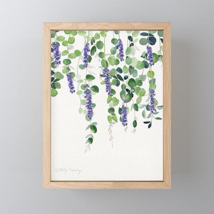 Eucalyptus and Lavender  Framed Mini Art Print