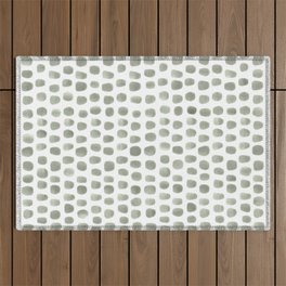 Sage green polkadot pattern Outdoor Rug