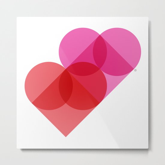 Geometric Love Metal Print