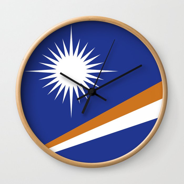 Marshall Islands flag emblem Wall Clock