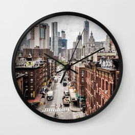 New York City Skyline (Brooklyn, Queens, Manhattan) Wall Clock