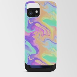 Colorful Iridescent Swirls Pattern iPhone Card Case