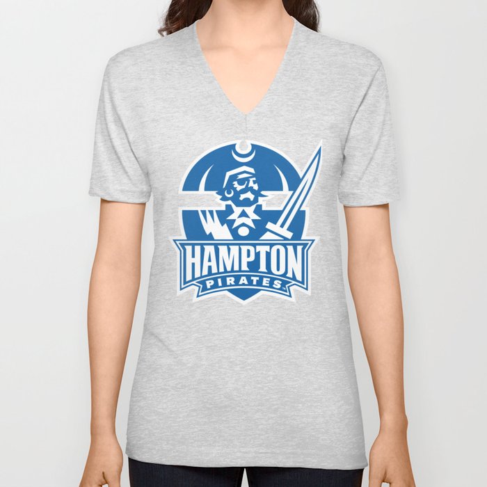 Hampton Pirates V Neck T Shirt