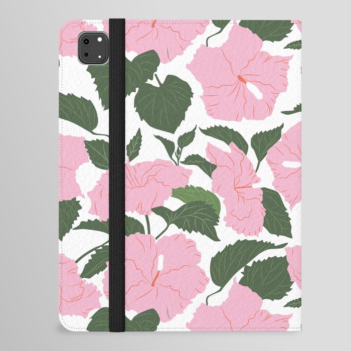 Pink Hibiscus Syriacus iPad Folio Case