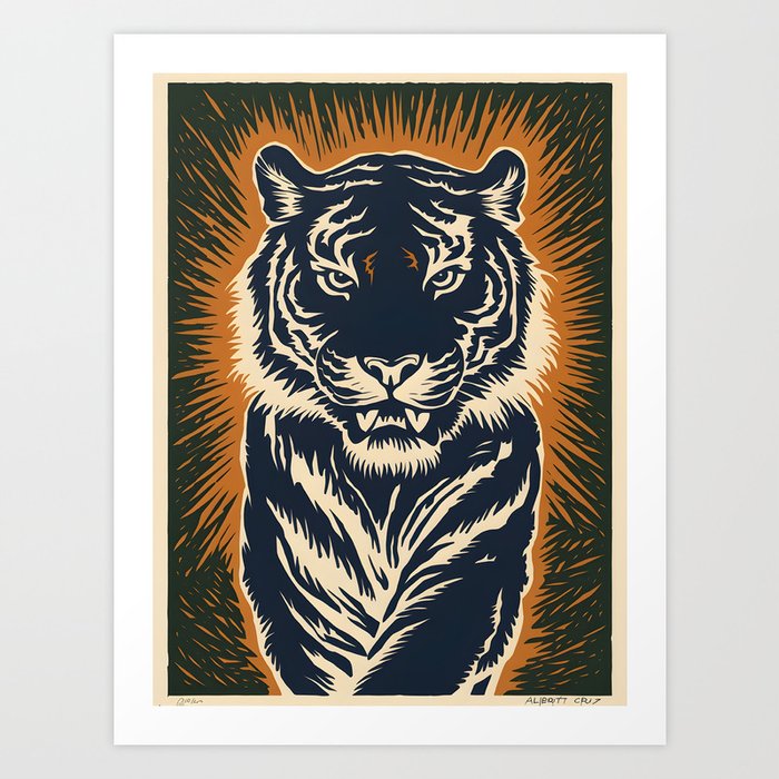 Cool Tiger Art Art Print