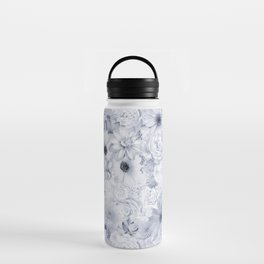 pewter grey floral bouquet aesthetic array Water Bottle