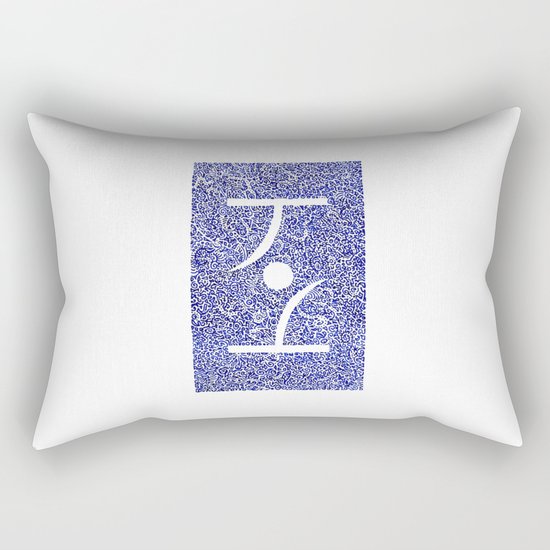 Blue Tao Rectangular Pillow