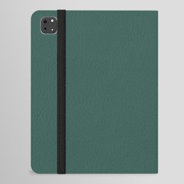 Dark Green Solid Color Pantone Posy Green 18-5616 TCX Shades of Blue-green Hues iPad Folio Case