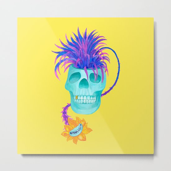 Rad cool skull Metal Print
