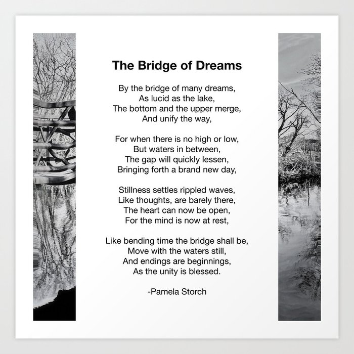 The Bridge of Dreams Poem Art Print