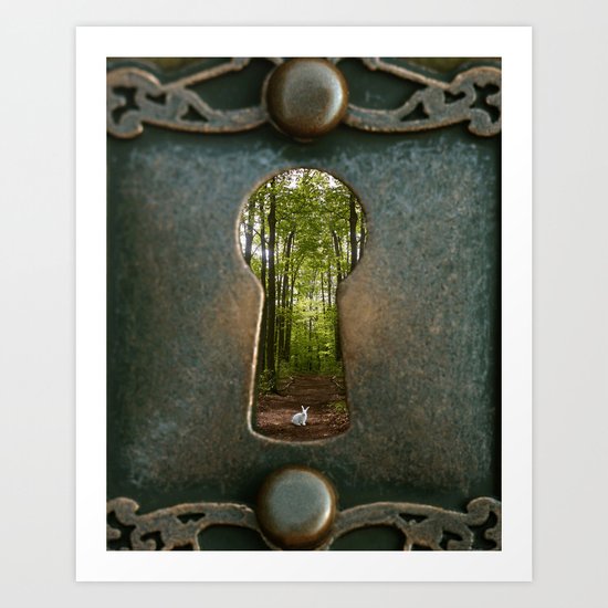 Alice in Wonderland Follow Me Art Print