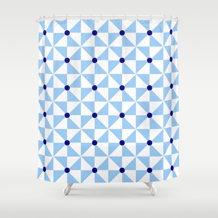 Optical pattern 122 blue Shower Curtain