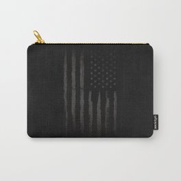 Black American flag Carry-All Pouch | Usa, Graphicdesign, Grunge, People, Soldier, Flag, 4Thofjuly, Unitedstates, Army, Political 