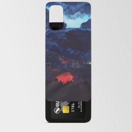 Watercolor Illustration - Dark Clouds Android Card Case