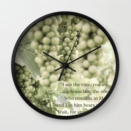 John 15 5 I am the Vine Wall Clock | Messiah, Hope, Quote, Biblequote, Faith, Jesus, Photo, Gospel, God, Christianity 