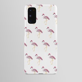 Flamingo Flamingo Flamingoes pattern white background Android Case