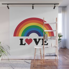70's Love Rainbow Wall Mural