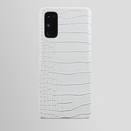 White Crocodile Skin Print Android Case