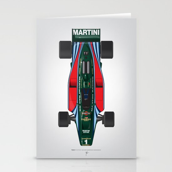 Outline Series N.º2, Mario Andretti, Lotus 80-Ford 1980 Stationery Cards