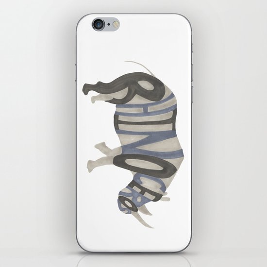 Rhinoceros Typography iPhone & iPod Skin