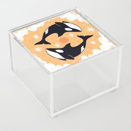 Killer whales in space Acrylic Box