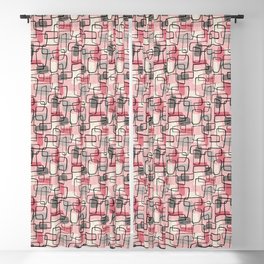 Atomic MCM Grid in Pink Parlor Blackout Curtain