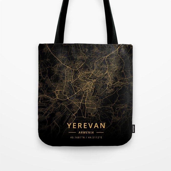 Yerevan, Armenia - Gold Tote Bag