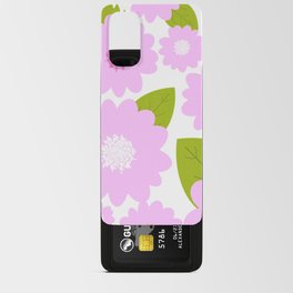 Cheerful Pink Summer Flowers On White Android Card Case