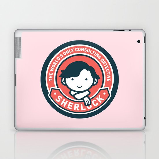 Sherlock - Cute Sherlock Holmes in Red Laptop & iPad Skin