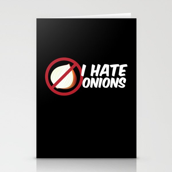 I Hate Onions Onion Vegetables Stationery Cards