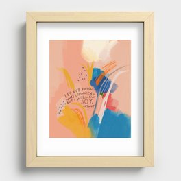 Find Joy. The Abstract Colorful Florals Recessed Framed Print