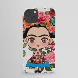 Frida cartoon roses iPhone Case