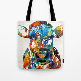Colorful Cow Art - Mootown - By Sharon Cummings Tote Bag