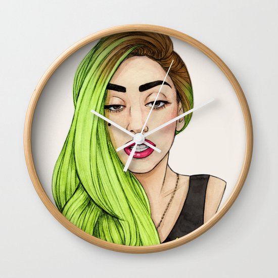 Lady Neon Wall Clock