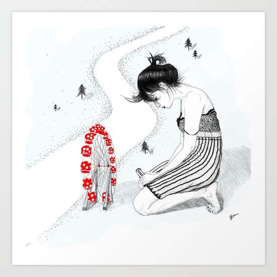 My dream last night Art Print