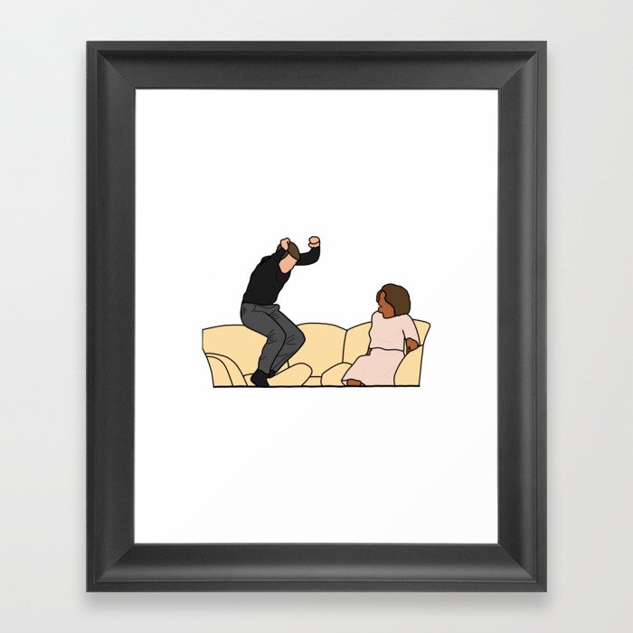 In Love Actor Jumping on Couch - 2000's Throwback Pop Culture - Talk Show Couch Jump of 2006 Classic T-Shirt Framed Art Print