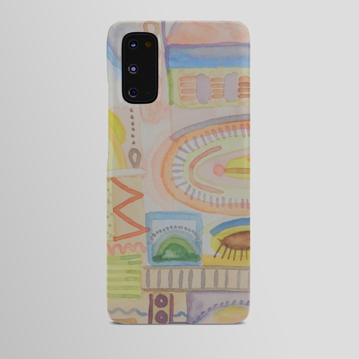 Aztec watercolour print Android Case