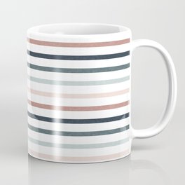 boho stripes - dusty pink and jade Coffee Mug