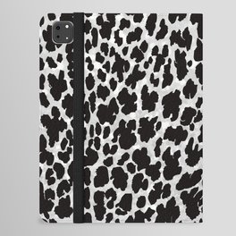 Modern black white cheetah animal print iPad Folio Case