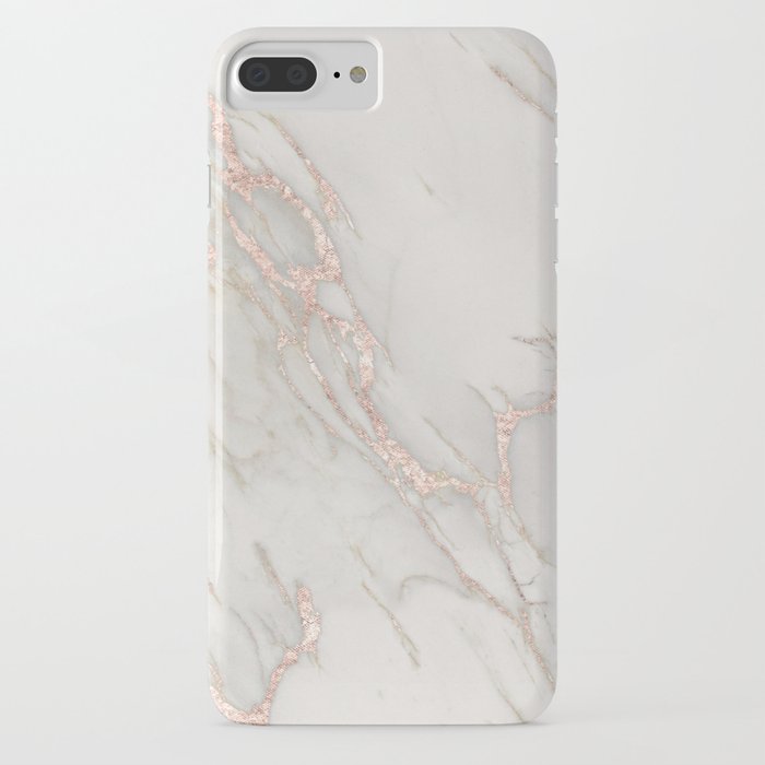 marble rose gold blush pink metallic by nature magick iphone case