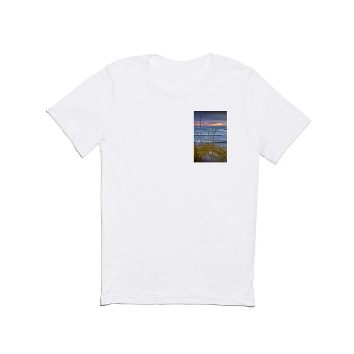 Sunset Photograph of a Dune with Beach Grass at Holland Michigan No 0199 T Shirt
