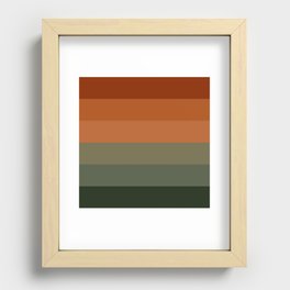 Marasha - Colorful Abstract Retro Style Stripes Recessed Framed Print
