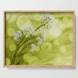soft focus floral Serving Tray