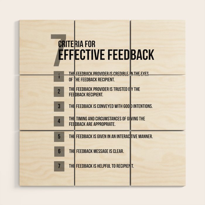 7 Criteria for Effective Feedback, Customer Service Quote, Printable