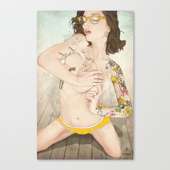Self Portrait as a Lady, Revisited Canvas Print