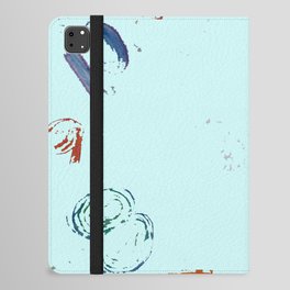 I need a clock with numbers. iPad Folio Case | Whattimeisit, Time, Red, Blue, Clockwithnumbers, Clock, Notdigital, Aqua, Green, Watercolor 