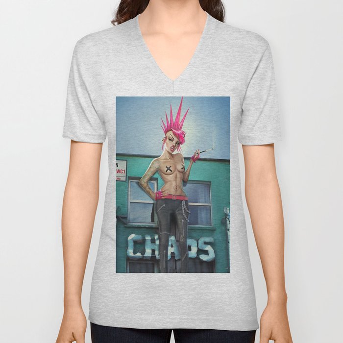 Chaos V Neck T Shirt