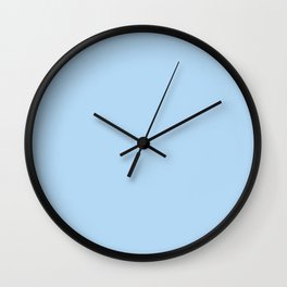 Pastel Sky Blue Solid Color Pairs to 2021 Color of the Year Wild Blue Yonder DE5855 Wall Clock